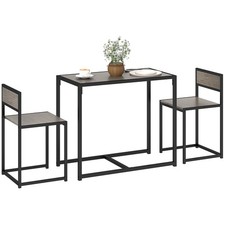 Space-Saving 3-Piece Dining Set with Tuck-Under Chairs – Modern Urban Table