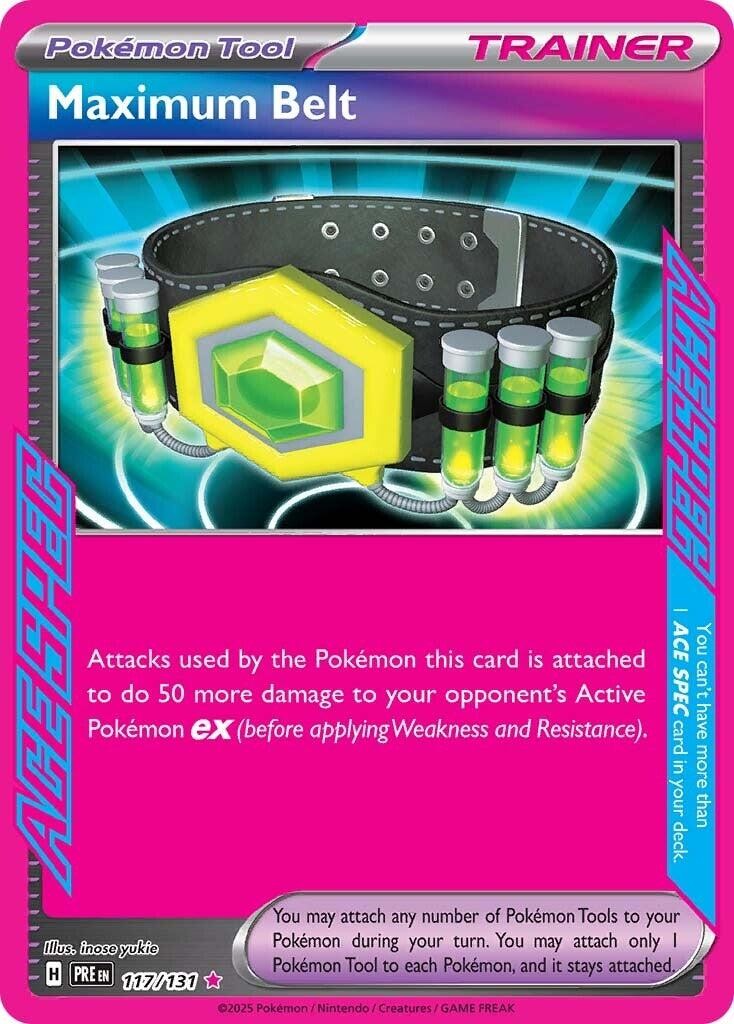 Pokemon Maximum Belt 117/131 SV: Prismatic Evolutions ACE SPEC Rare NM EN
