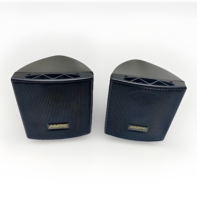 Pair of AMTC EQ-SPKS3B 3-inch Surface Mount Speaker 70V Quick-Connect, Black