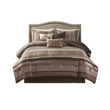 Jacquard Traditional Damask Comforter Set, 7PC King