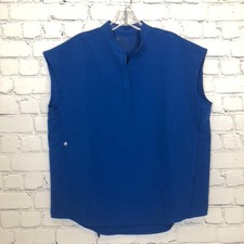 Figs Womens Rafaela Oversized Scrub Top Size S Royal Blue