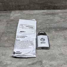 Best / Stanley 41B72L Interchangeable Core Brass Body Padlock 3/8” Shackle READ