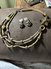 Coastal Starfish Necklace And Earring Set