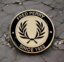 UK Fred Perry Mods Pin Badge, Paul Weller, The Jam, Vespa Lambretta Quadrophenia