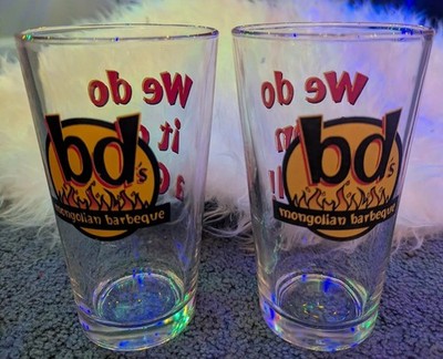 (2) Mongolian Barbeque Drinking Glasses
