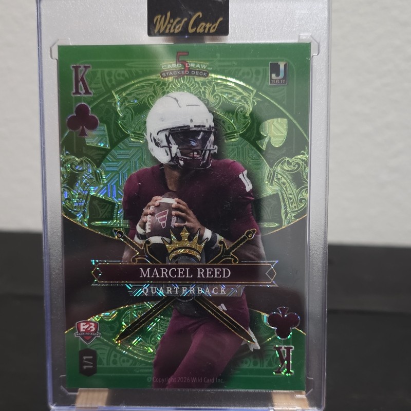 Wild Card Card Draw Stacked Deck 2026 Football 2 Card Lot Marcel Reed Craver