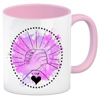 Freundschaft Kaffeebecher Rosa In Rosa Mit Tollem Spruch