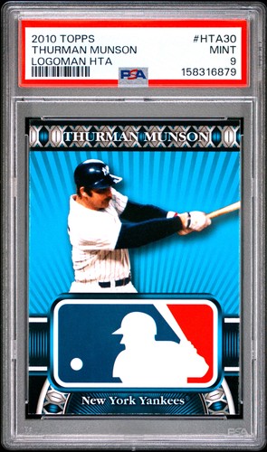 2010 Topps Logoman Hta #HTA30 Thurman Munson Logoman Hta PSA 9