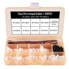 JST 1.25mm Connectors Socket and Plug with Pre-Crimped Cables Compatible with JS