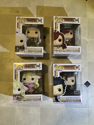 Funko Pop Lot Bundle of 4 Fairy Tail - Erza, Grey, Mavis, Mirajane