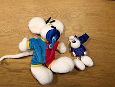 Diddl 2x Pl&uuml;schfigur Set &ndash; gro&szlig;e wei&szlig;e Maus, kleine Diddlina, blau/rot/gelb