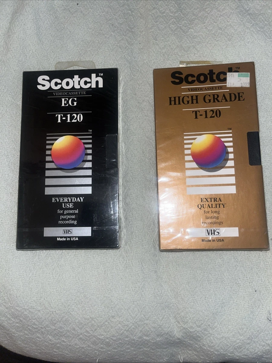 Lot De 2 Cassettes VHS Vierges Panasonic – E-120 – Haute Performance – Neuves Sous Cellophane