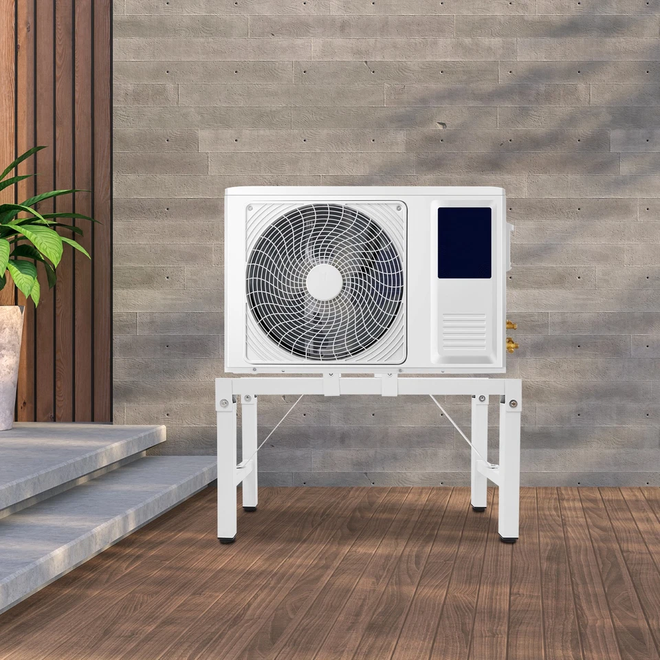 Soporte de tierra Mini-Split, soporte de tierra, base de soporte de aire acondicionado blanco Foto 4 de 4