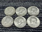 1964 John F Kennedy Half Dollar Coins 90% Silver 6 coins $3 face #5