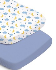 Baby Bassinet Sheets, Soft and Durable, Fits All Bassinet Mattresses Includin...