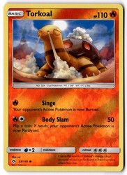 Torkoal 23/149 Sun & Moon Base Set Reverse Holo Common