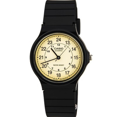 Casio MQ24-9B Men's Casual Classic Yellow Dial Black Strap Watch