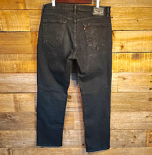 Imagen de Levi's Men's Black Dark Wash Denim Straight Leg Jeans Button Fly 5-Pocket