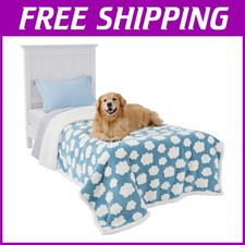 Lesure Waterproof Dog Blanket - Plush Sherpa  Jacquard Shag