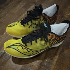 Saucony Black/Vizi Track Spike Running Shoes Size 11 with Bag  Accessories