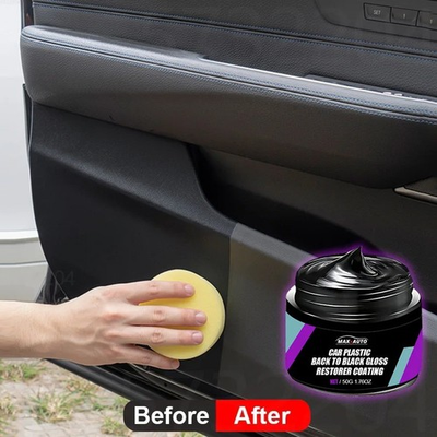 #ad Car Plastic Restorer Back To Black Gloss Auto Interior Leather Panel Wax Coating $8.09