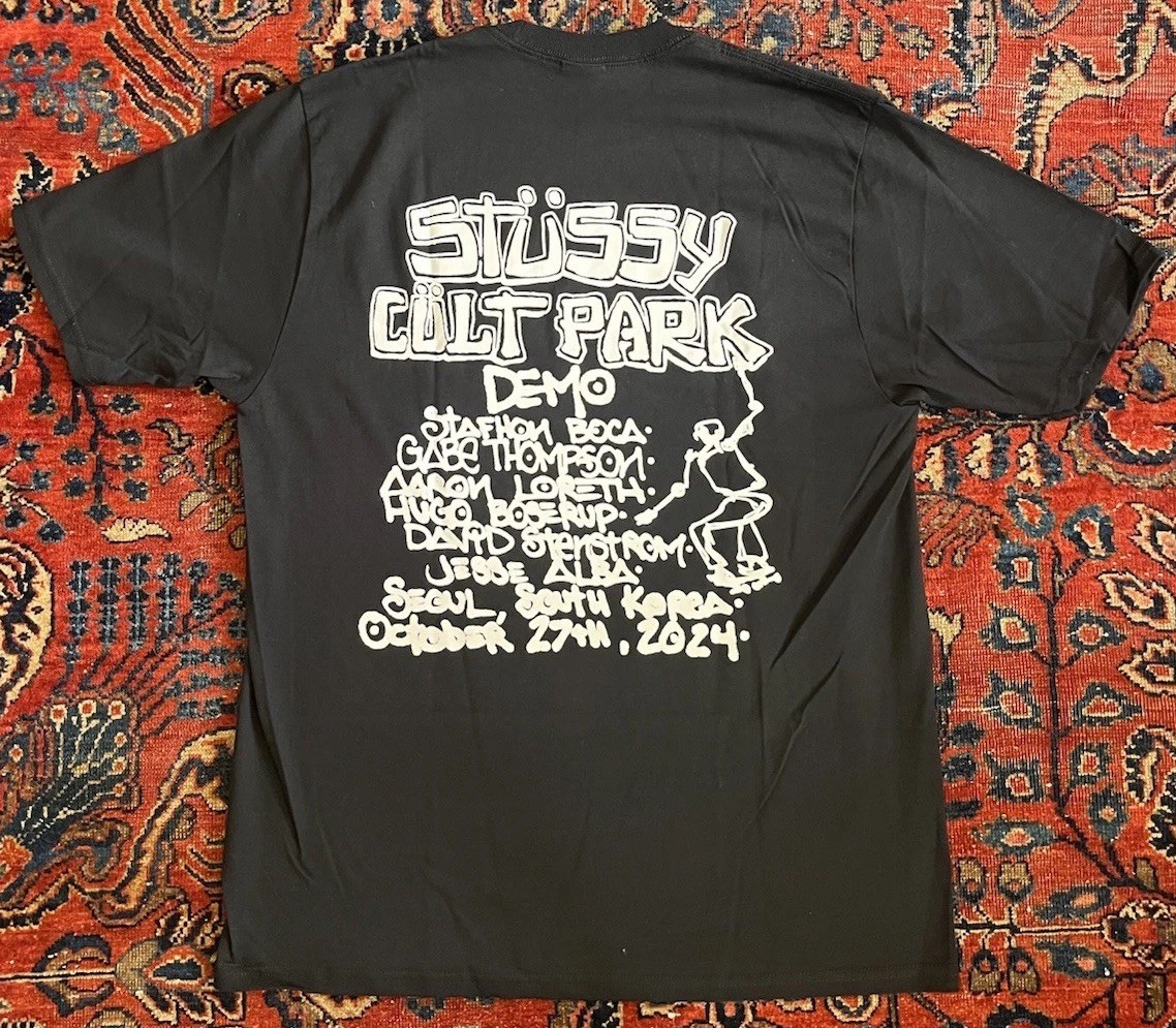 Stussy Cult Park Demo Tshirt Black L NWT Seoul Korea | eBay