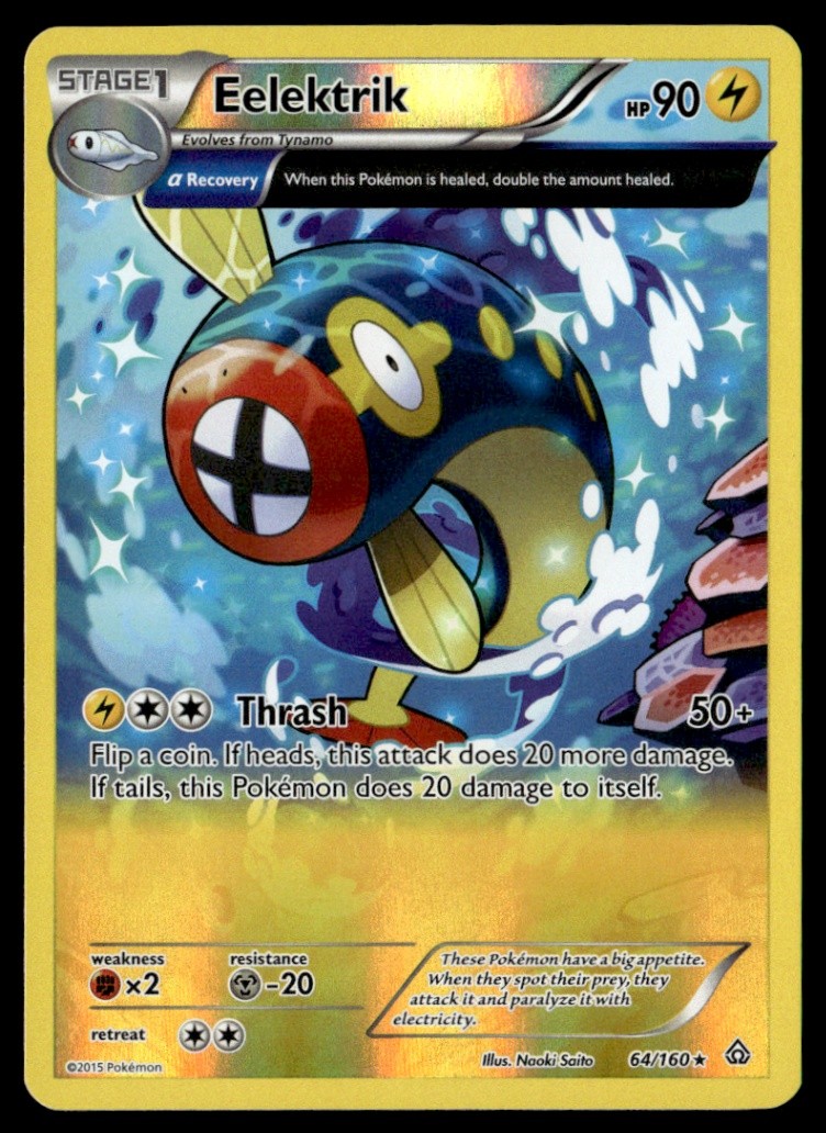 Eelektrik (Alpha) Rare Reverse Holo XY - Primal Clash 64/160 NM Pokémon TCG