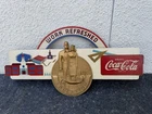 VINTAGE 1940'S COCA COLA EDUCATION SODA POP 22.5" KAY DISPLAYS WOOD SIGN