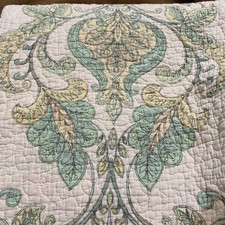 2pc Twin XL/Double Bedding Set Quilt Comforter  Pillowcase GUC Cottage Country