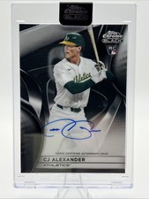 2025 Topps Chrome Black CJ Alexander Autographed Rookie Card - Athletics #CBA-CA