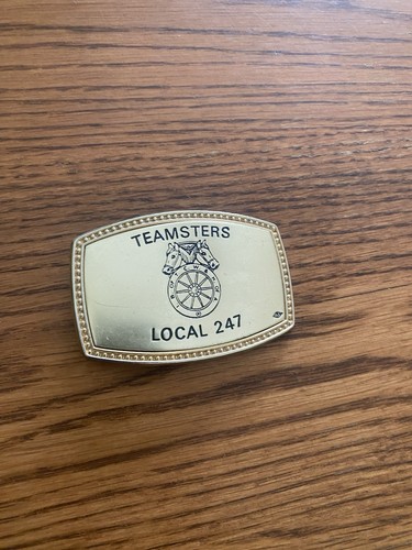 Teamsters Union Belt Buckle Local 247 Vintage 80s IN # 681               .DBD579 - Picture 1 of 2