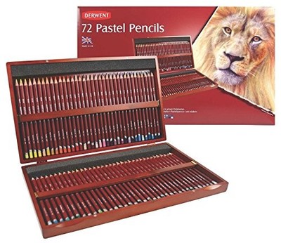 Derwent colored pencil pastel pencil 72 color set wood box set 2300343