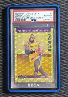 2020-21 Contenders Optic LeBron James Gold Vinyl PSA10 1/1 One of