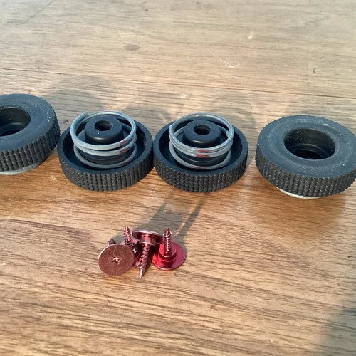 Complete Set Of 4-Feet, Screws, & Springs For Technics Turntable SL-QD33 DD33