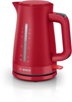 Bosch Wasserkocher 1,7L Rot 2400W Kabellos Kalkfilter 360° TWK3M124