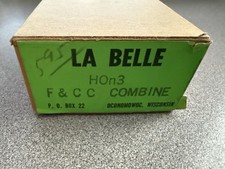 LA BELLE MODELS, HOn3 F&CC COMBINE/PASSENGER, CRAFTSMAN WOOD KIT