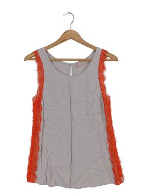 81HOURS Camisole Damen Top Gr. DE 36 hellgrau-hellorange Casual-Look