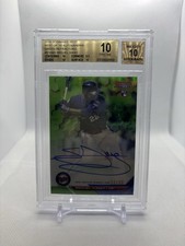 Miguel Sano BGS 10 #/99 Green Refractor Rookie Auto 2016 Bowman’s Best Baseball