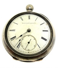 1885 Elgin 18s Pocket Watch Solid Sterling Silver Case 11J Key Wind NR