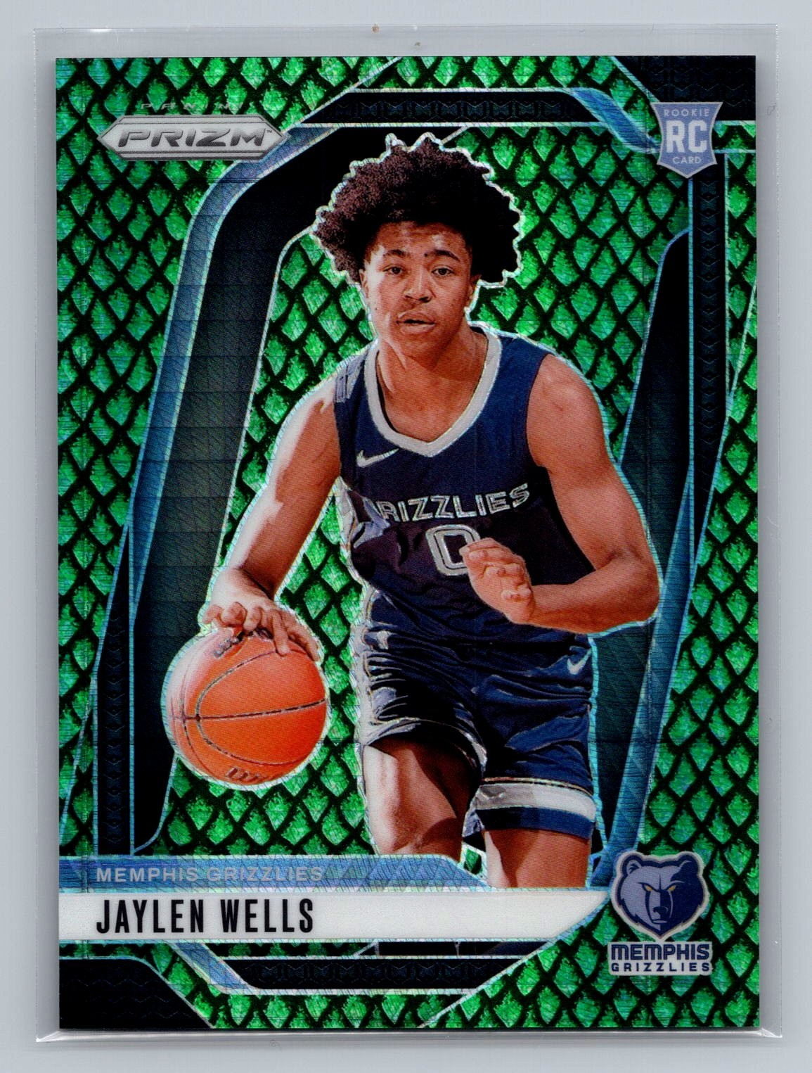 Jaylen Wells 2024-25 Panini Prizm #239 Jade Dragon Scale #/48 RC