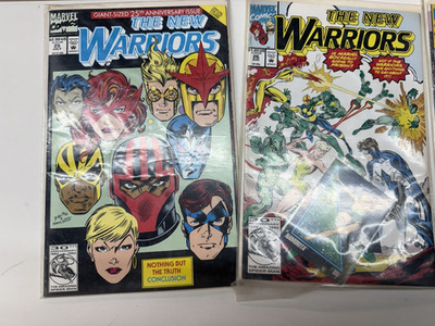 Vintage Lot Of 7pc Marvel The New Warriors  Comic Books