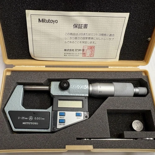 MITUTOYO Digital Micrometer MDC-25 0–25mm 0.001mm From Japan RIN