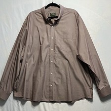 Eddie Bauer Men's Button Down Shirt Wrinkle Resistant Relaxed Fit 3XL Maroon