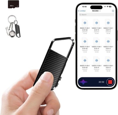 Portable Voice Recorder w/Noise Reduction DSP 5.0 Vioce Activated Recorder