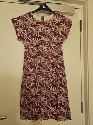 UVP 45£ Weird Fish Tallahassee Bio Jersey Kleid Boysenberry
