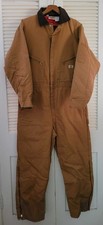 Vintage Dickies Quilted Lined Insulated Duck Canvas Coveralls Talon Zip Lg 42-44