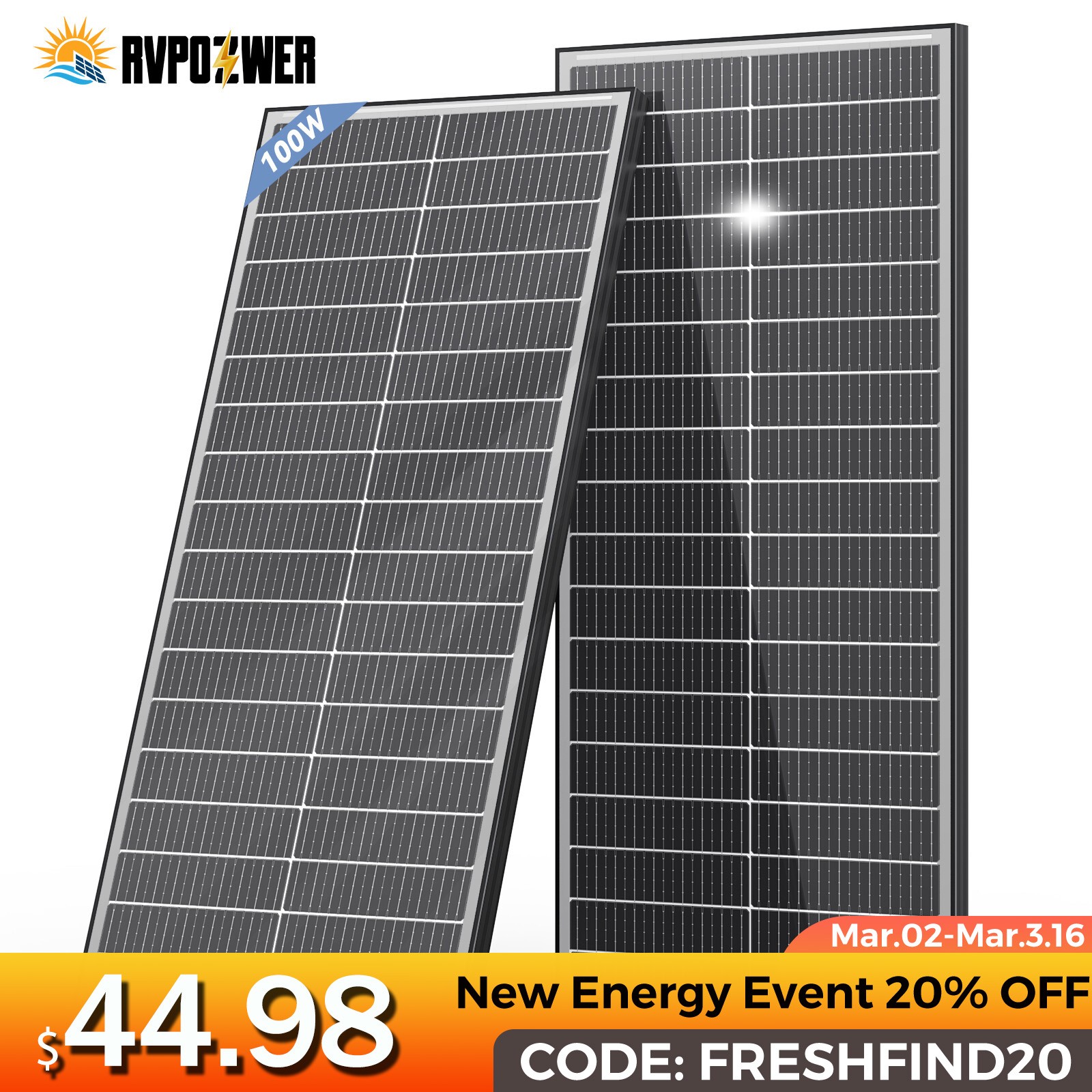 12v Mono 18bb High-efficiency Pv For Home/rv/off-grid