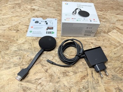 Google Chromecast Ultra 4K HDR HDMI Streaming Stick mit LAN Netzteil OVP