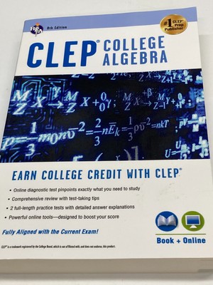 CLEP  College Algebra Book + Online (CLEP Test Preparation) PreOwned