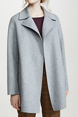 NWT Theory Wool & Cashmere Overlay Coat, Large, Office to Events